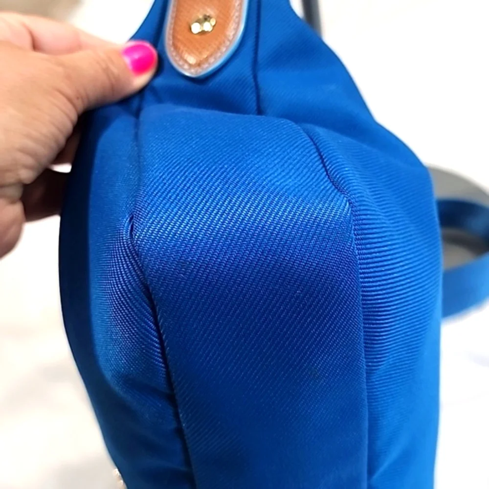 Coach F37239 Sawyer  Blue Canvas Crossbody Bag